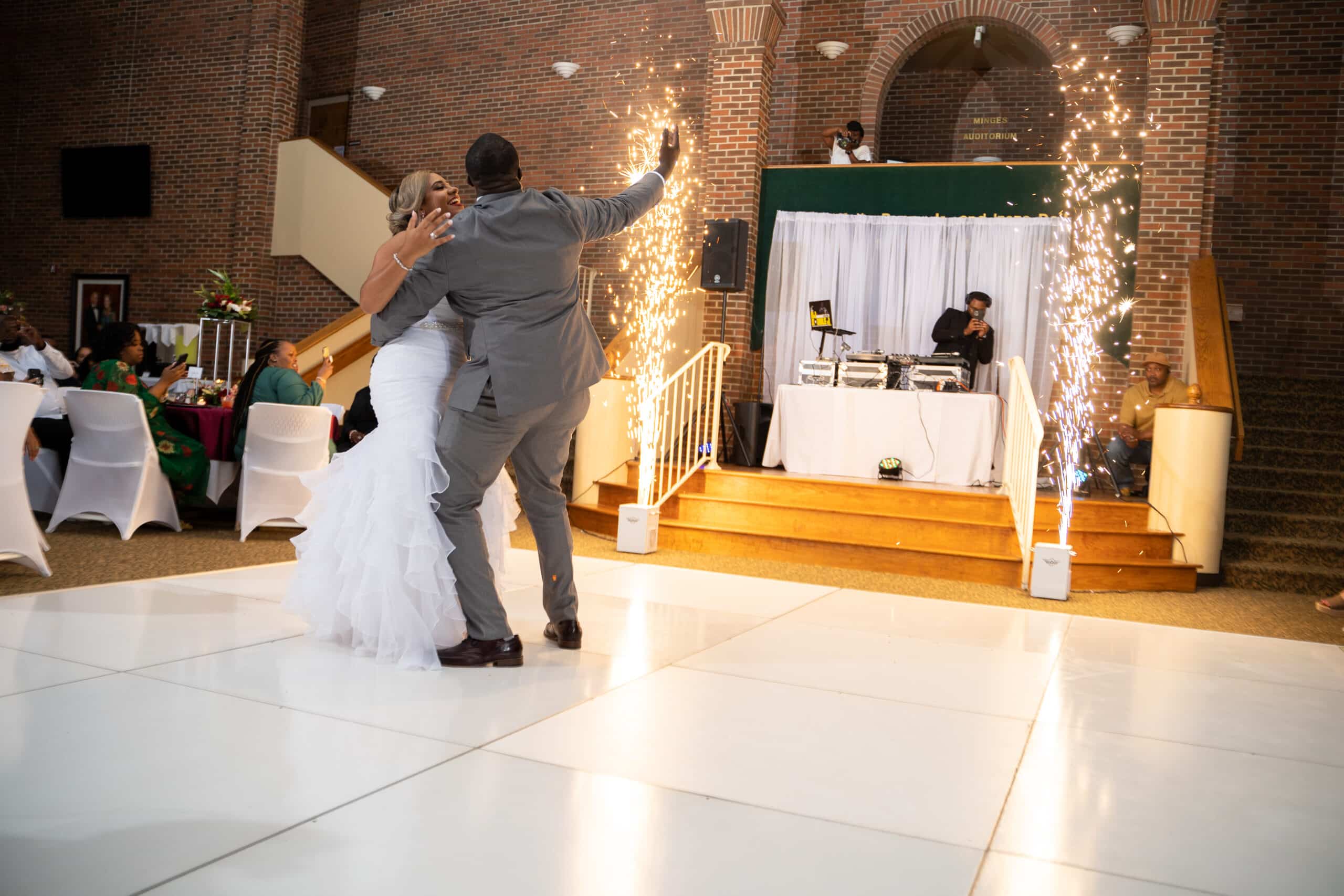 Videography Portfolio 1 Wedding couple in Raleigh nc wedding venue dancing. Videography Portfolio.
