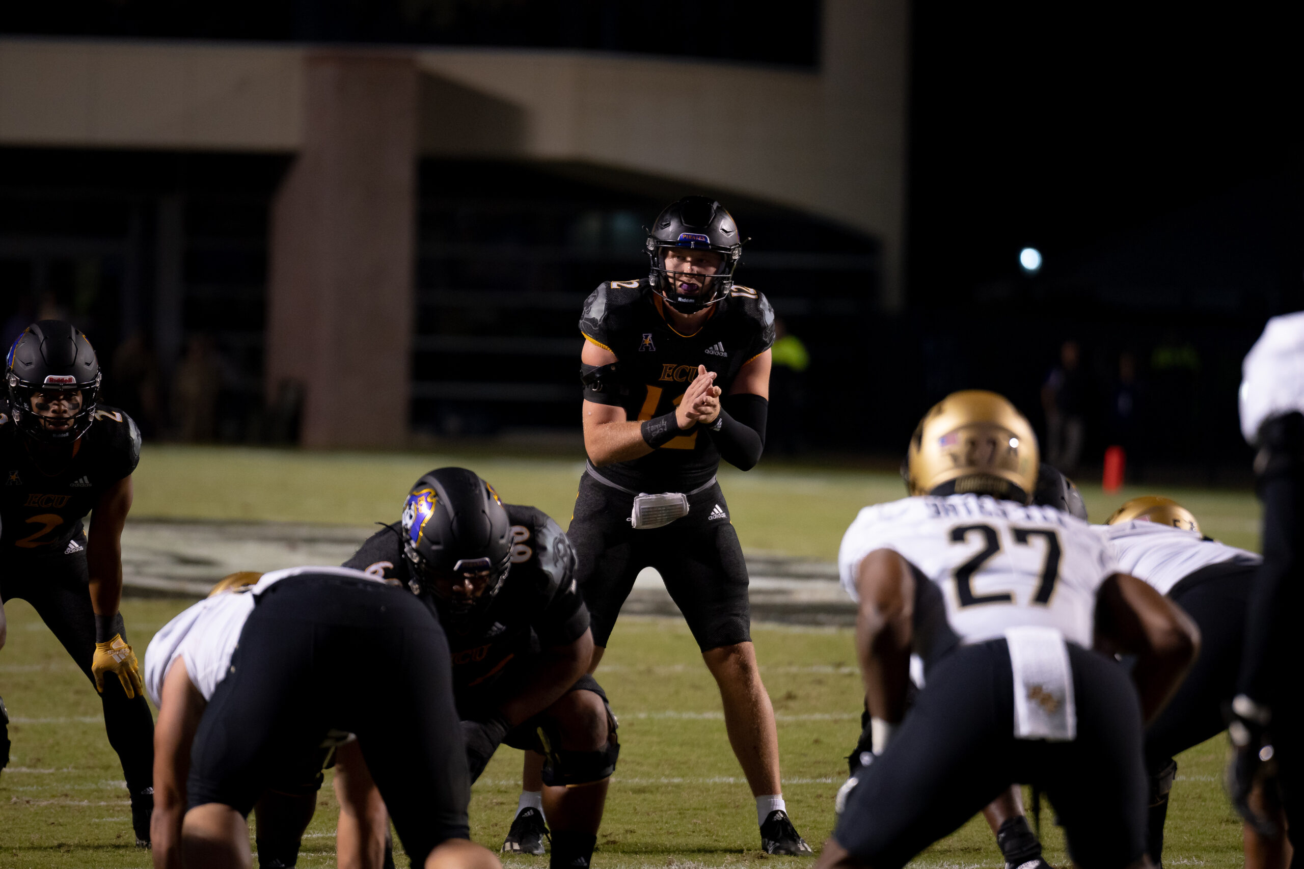 My First ECU College Football Photography Assignment 156 ECU and UCF players regrouping after a play