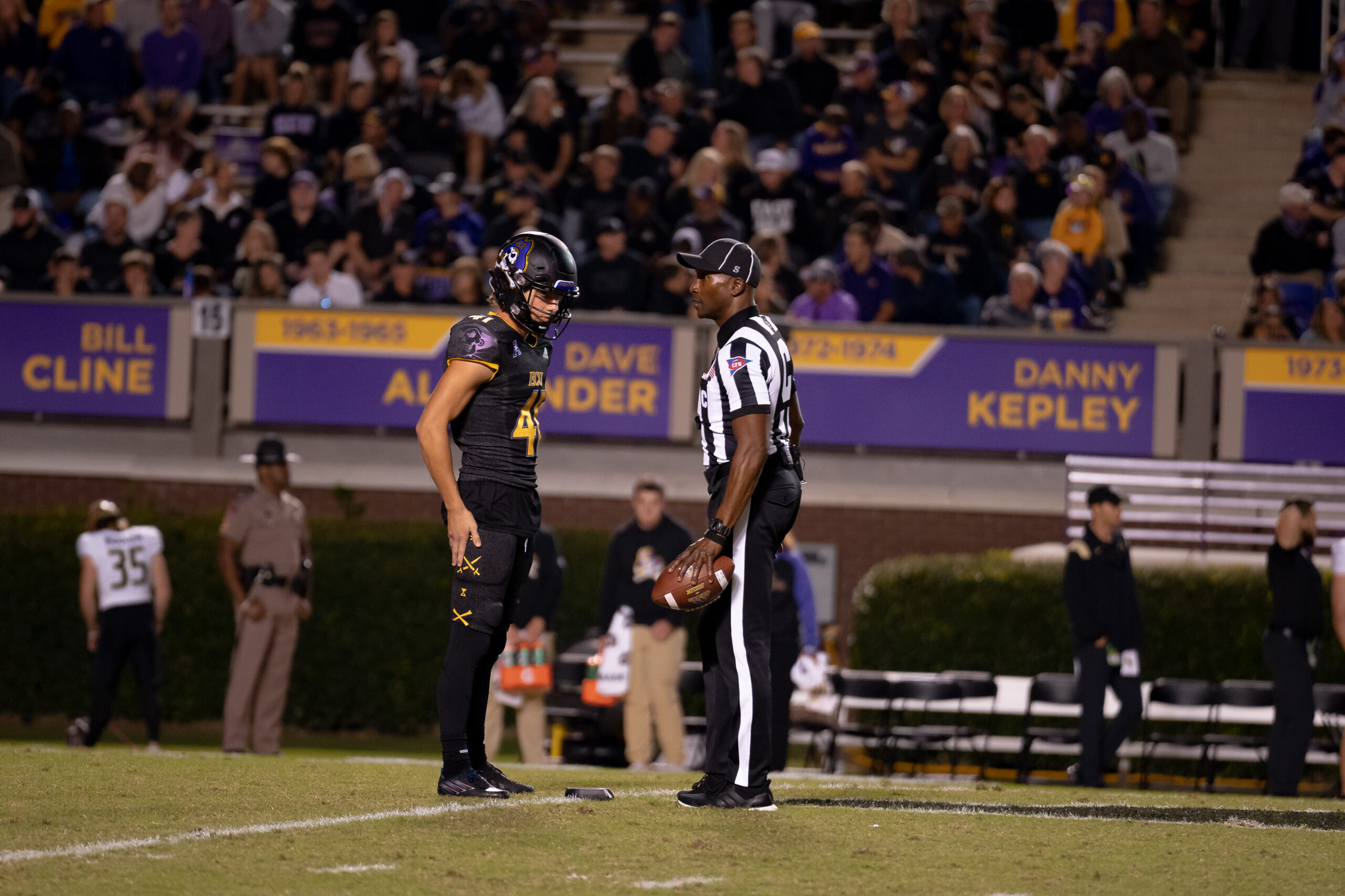 My First ECU College Football Photography Assignment 293 ECU players and officials on the sideline