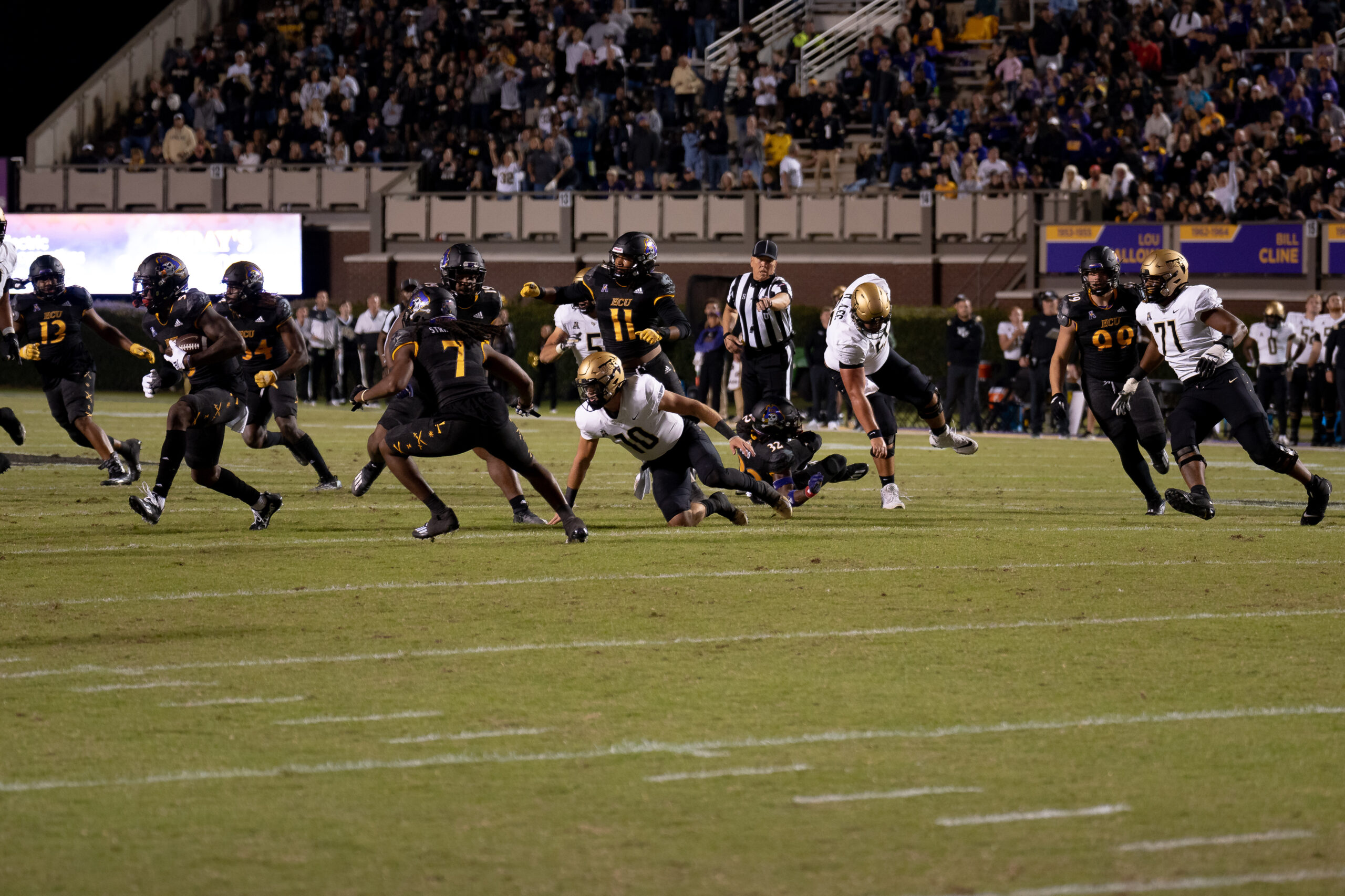 My First ECU College Football Photography Assignment 90 Players crashing together at the line of scrimmage