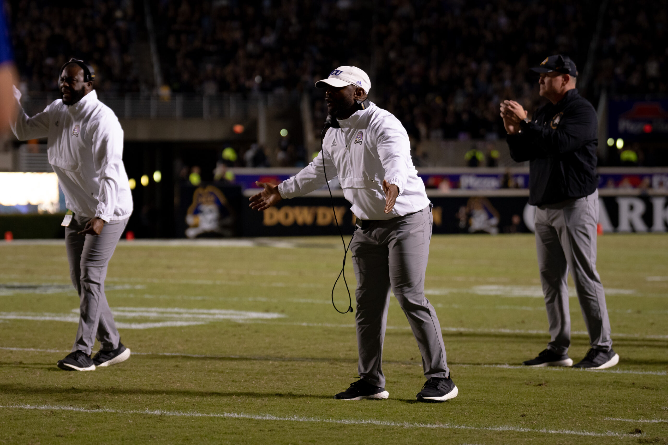 My First ECU College Football Photography Assignment 24 ECU coaches watching from the sideline