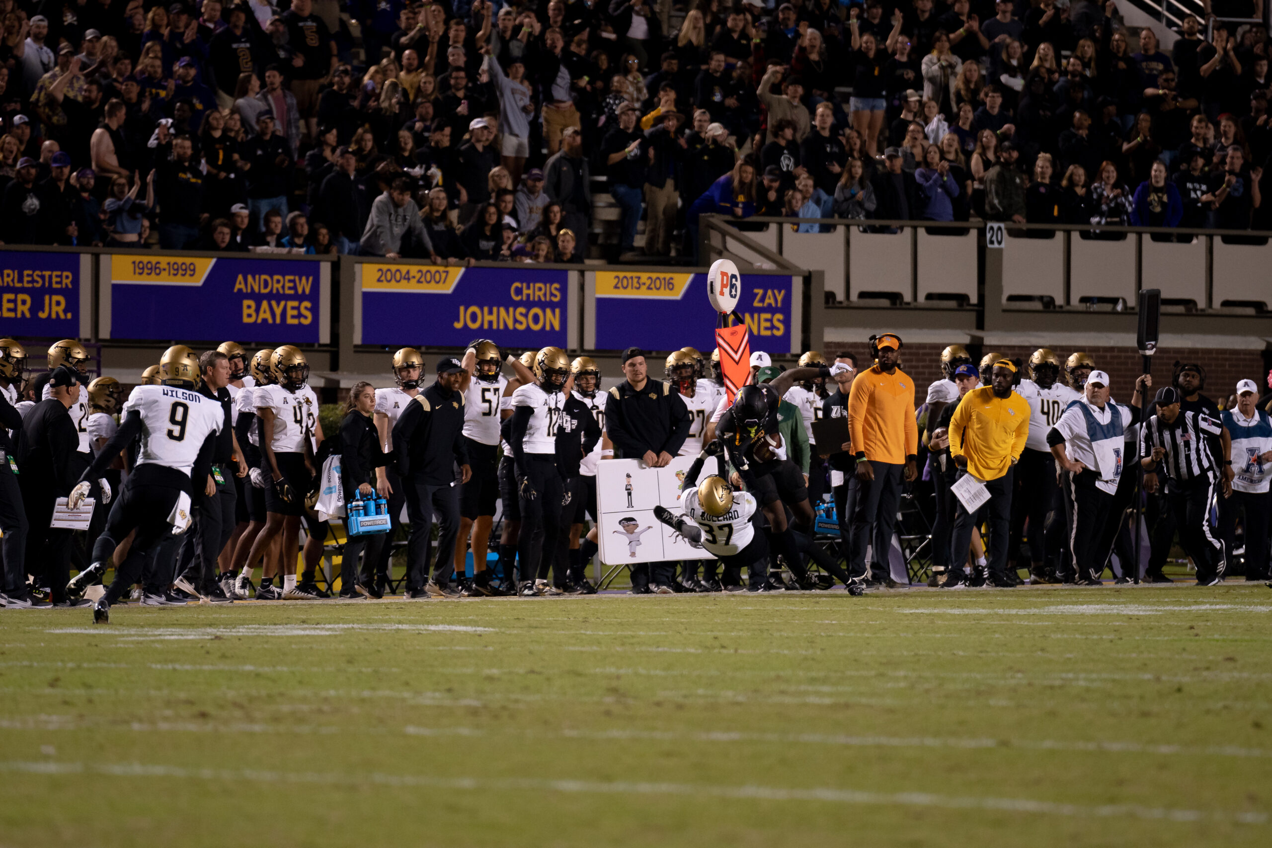 My First ECU College Football Photography Assignment 261 ECU team watching from the sideline