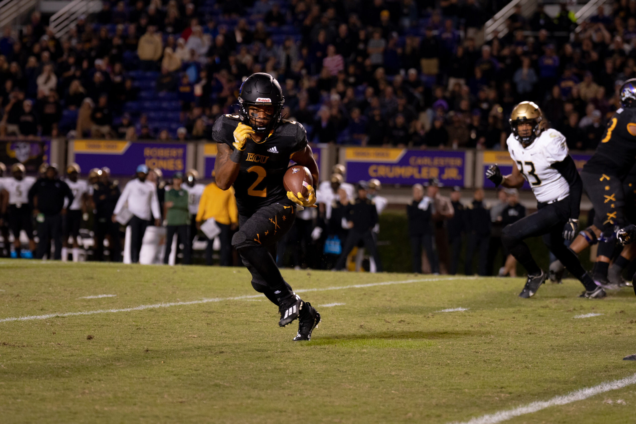 My First ECU College Football Photography Assignment 248 ECU player running after a catch