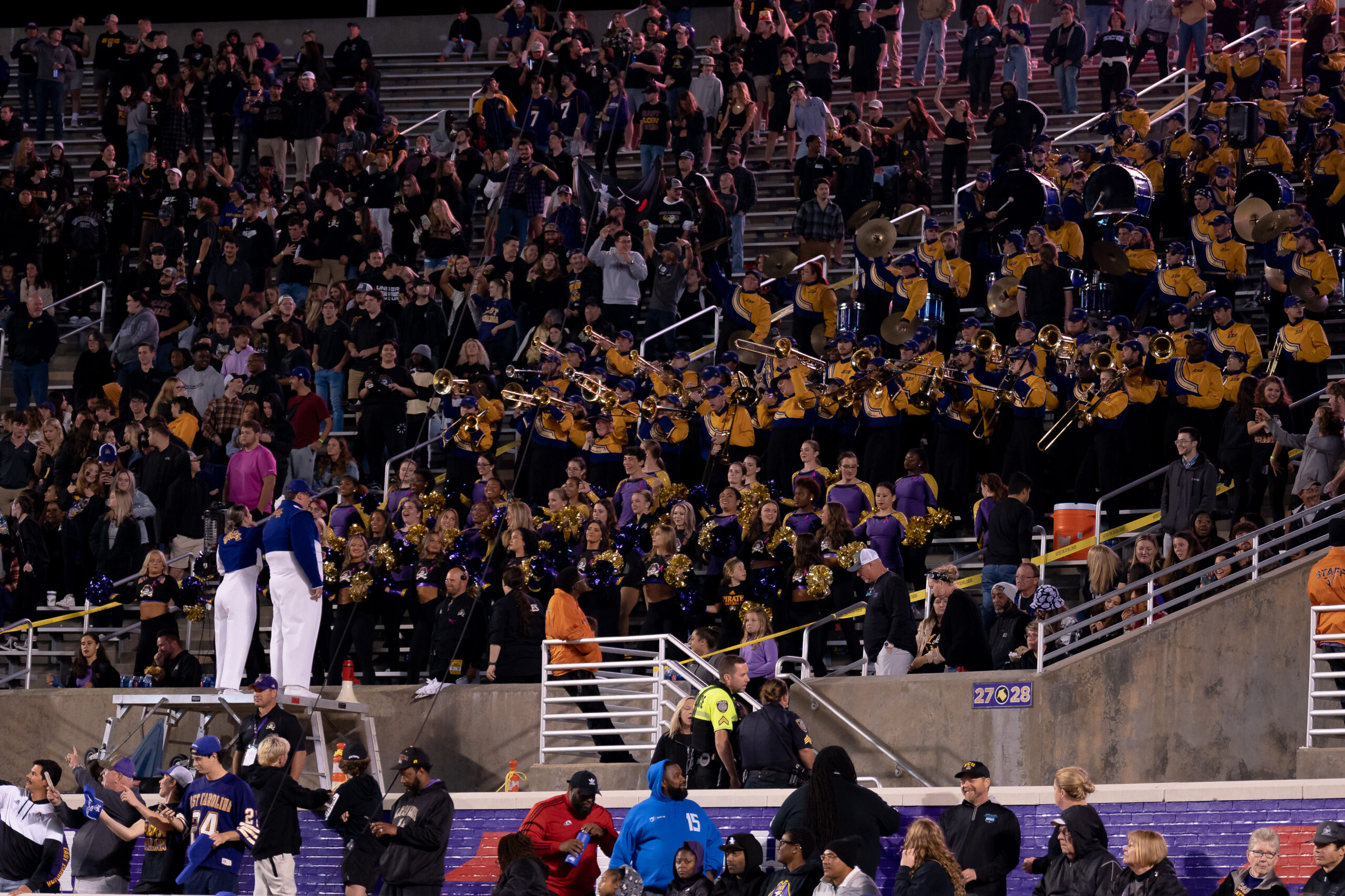 My First ECU College Football Photography Assignment 134 Packed ECU student section during the game