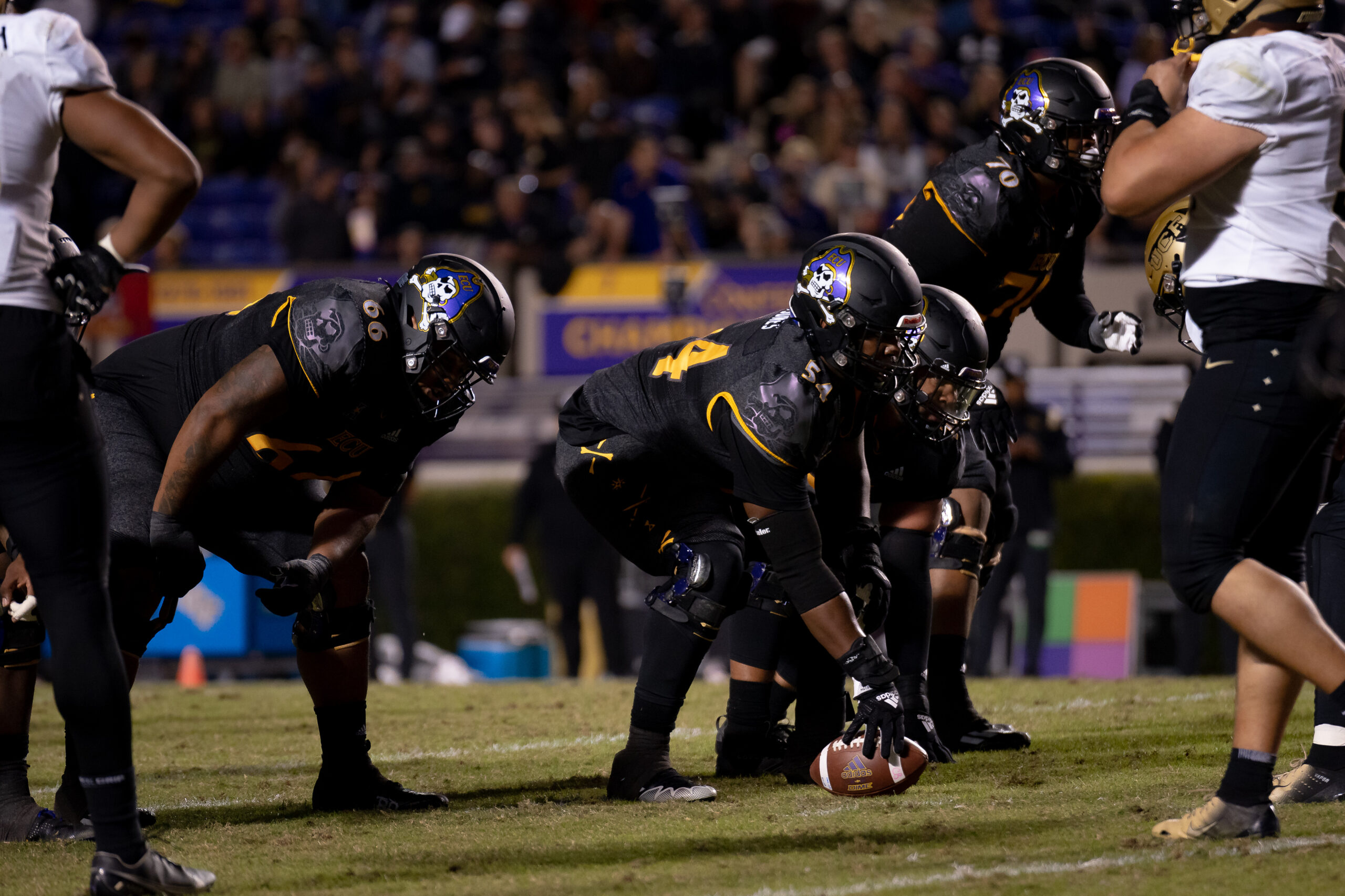 My First ECU College Football Photography Assignment 72 Defenders wrapping up a ball carrier at the line
