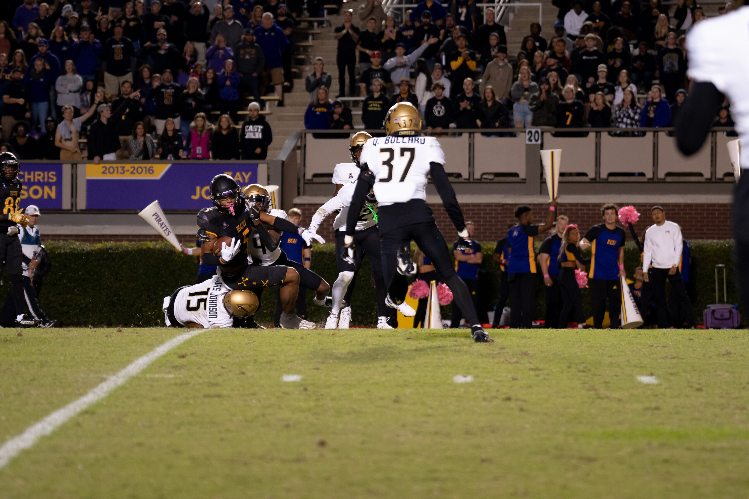 My First ECU College Football Photography Assignment 166 Players chasing a loose ball in the open field