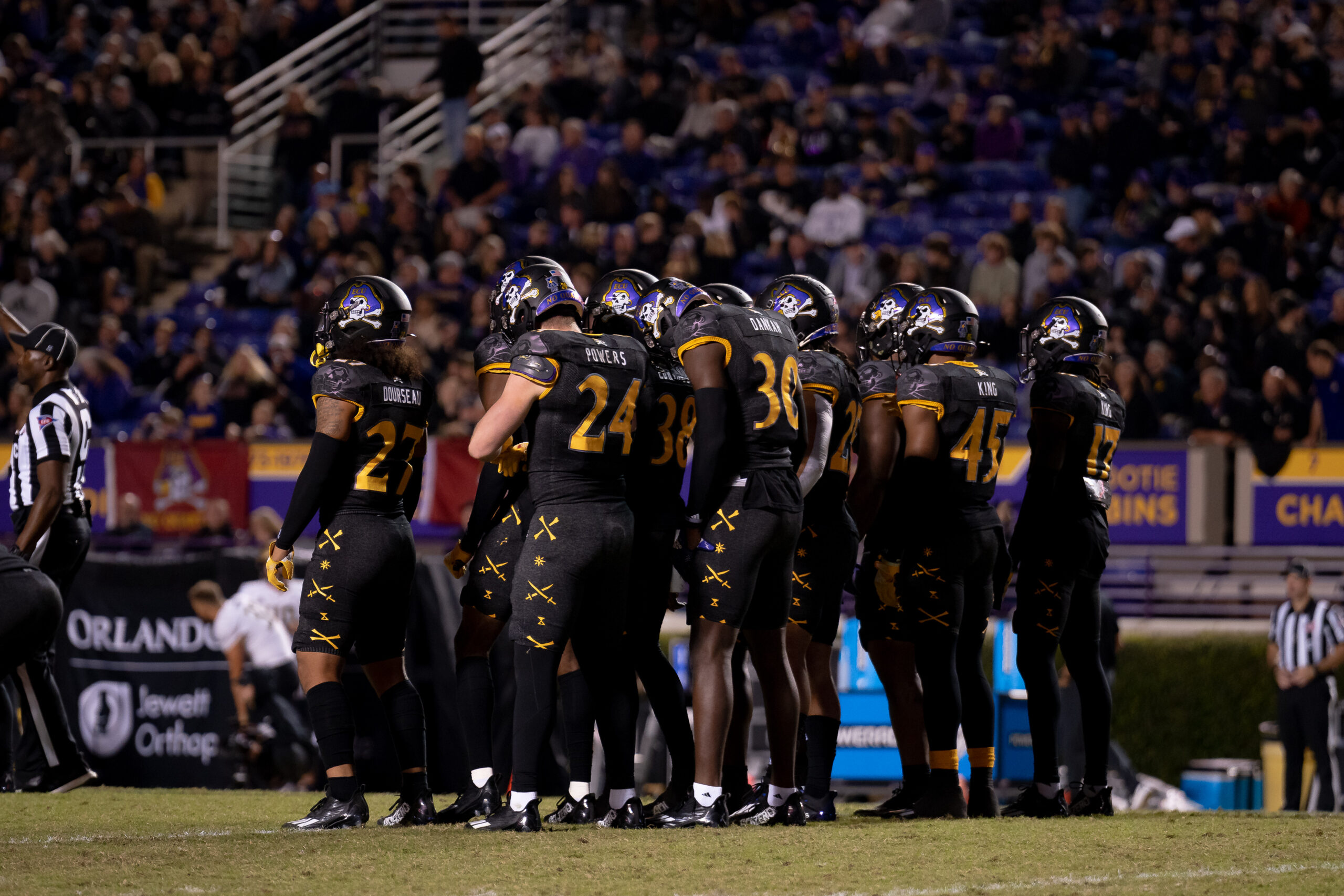 My First ECU College Football Photography Assignment 224 ECU players gathered tightly on the sideline