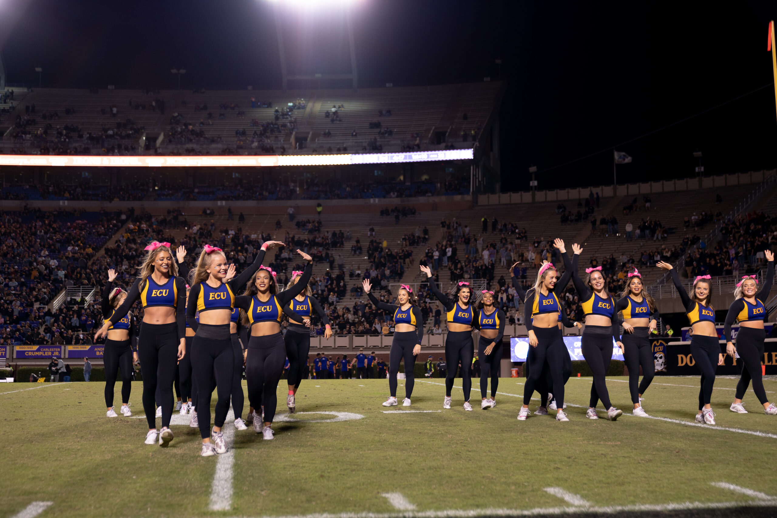 My First ECU College Football Photography Assignment 226 ECU band performing on the field at halftime