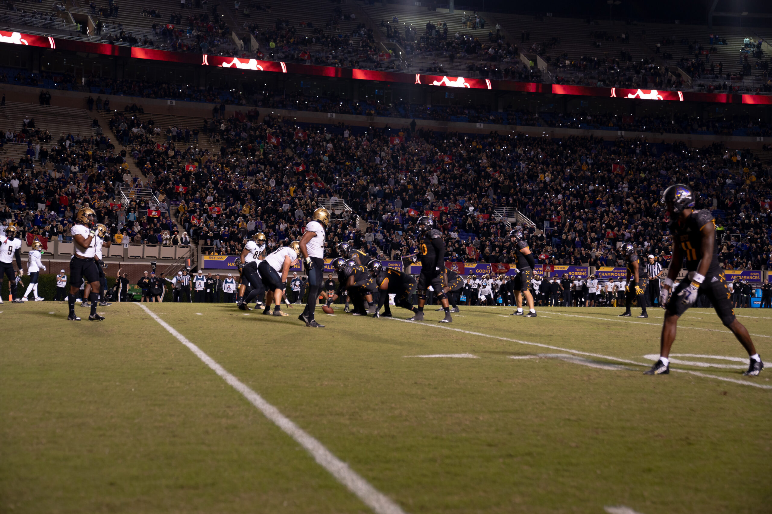 My First ECU College Football Photography Assignment 186 Kickoff under the stadium lights